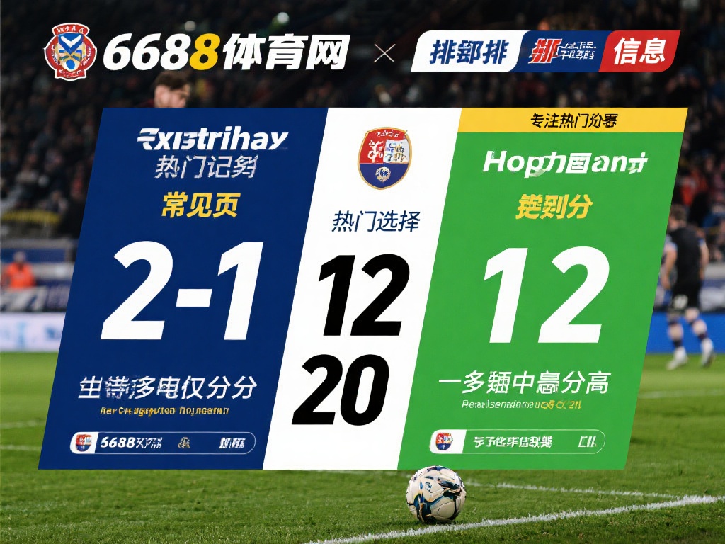 专注热门比分
许多顶级联赛的比赛中，常见的比分集
